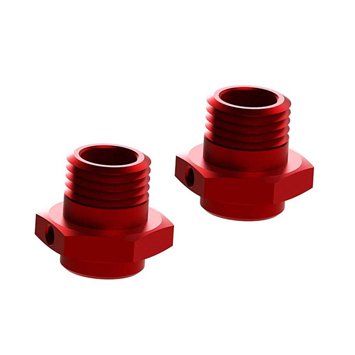 Wheel Hex Alumn 17mm/16.5mm Red (2)