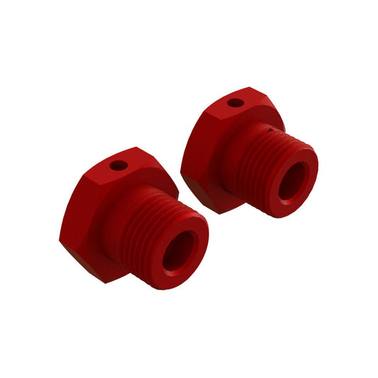 Aluminum Wheel Hex 17mm Red (2)