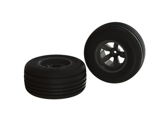 Dirt Runner ST Front Tire Set Glued Black (2)