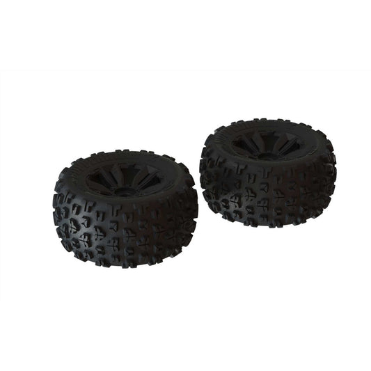 dBoots 'Copperhead2 MT' 6S Tire Set Black 17mm Hex - (2)