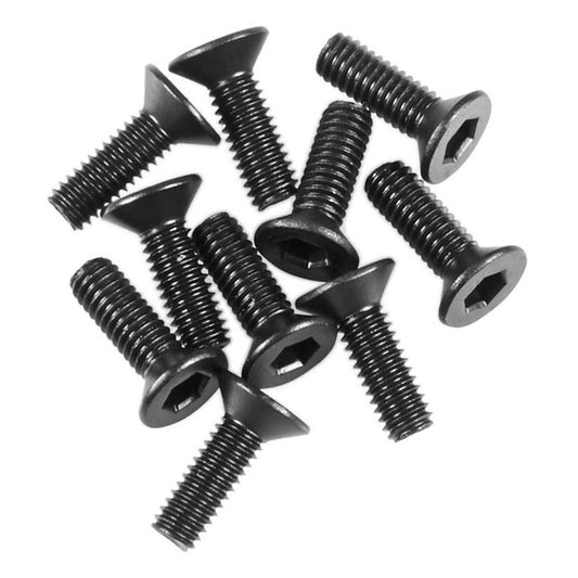 M2.6x8mm Hex Socket Flat Head Black (10)