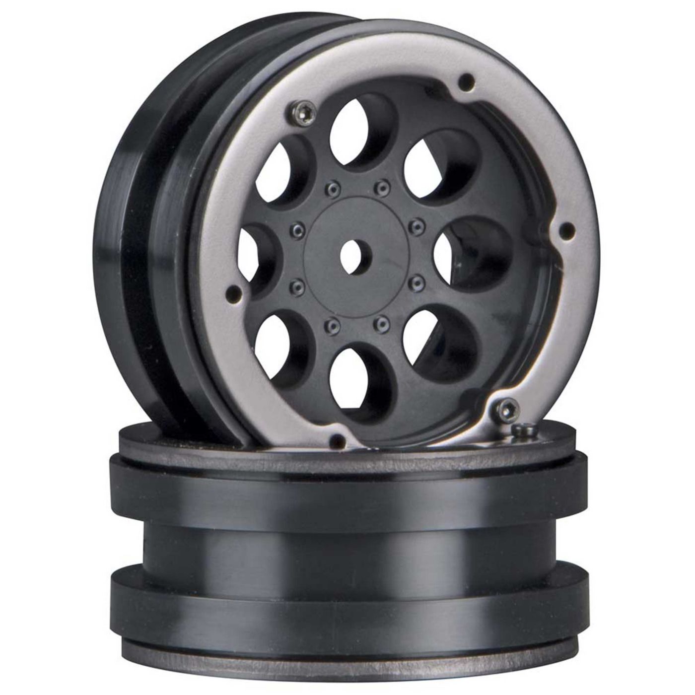 8-Hole 1.9 Beadlock Wheel Black (2)