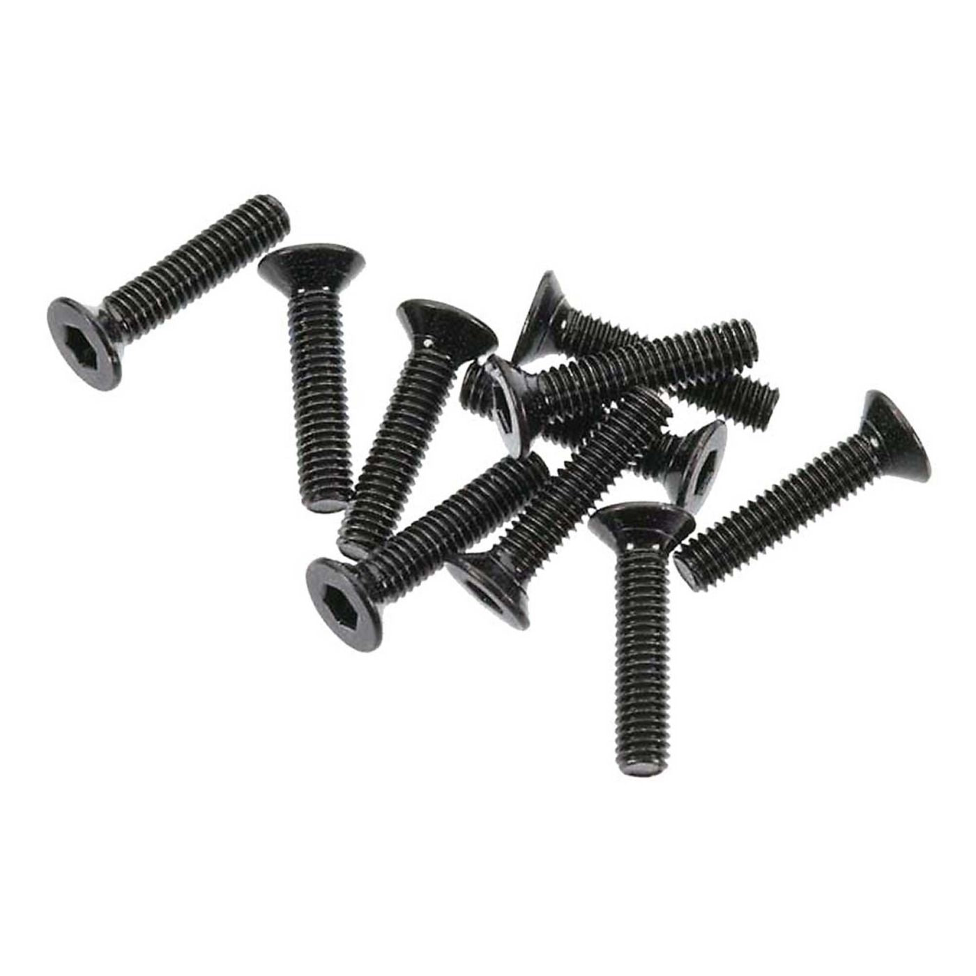 Flat Head Screw M2.6x12mm Black (10)