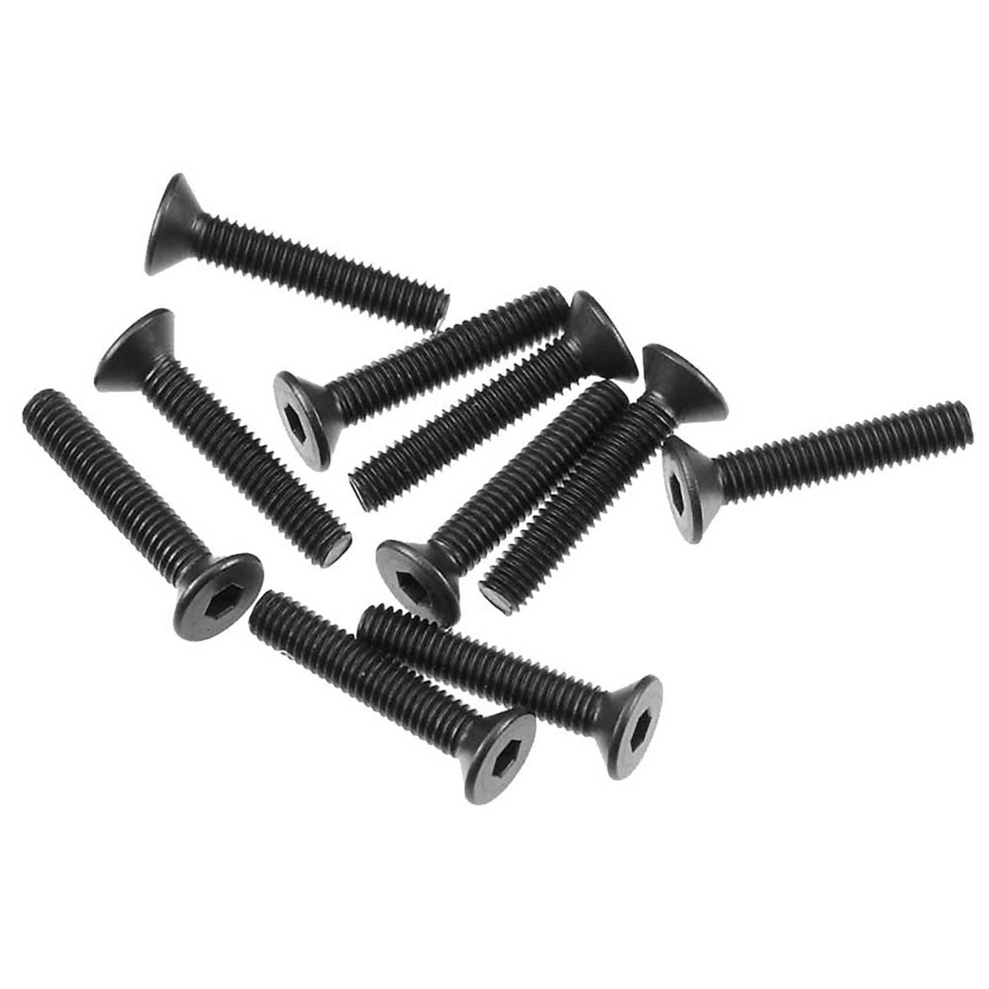 Hex Socket Flat Head M3x16mm Black (10)