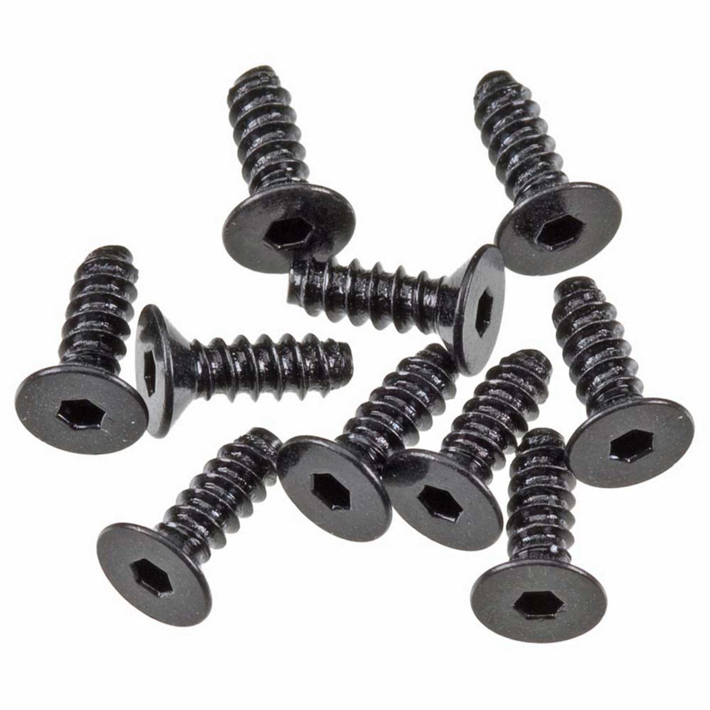 Hex Sckt Tapping Flat Hd M2.6x8mm Blk(10)