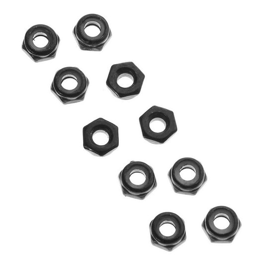 Thin Nylon Locking Hex Nut M3 Black (10)