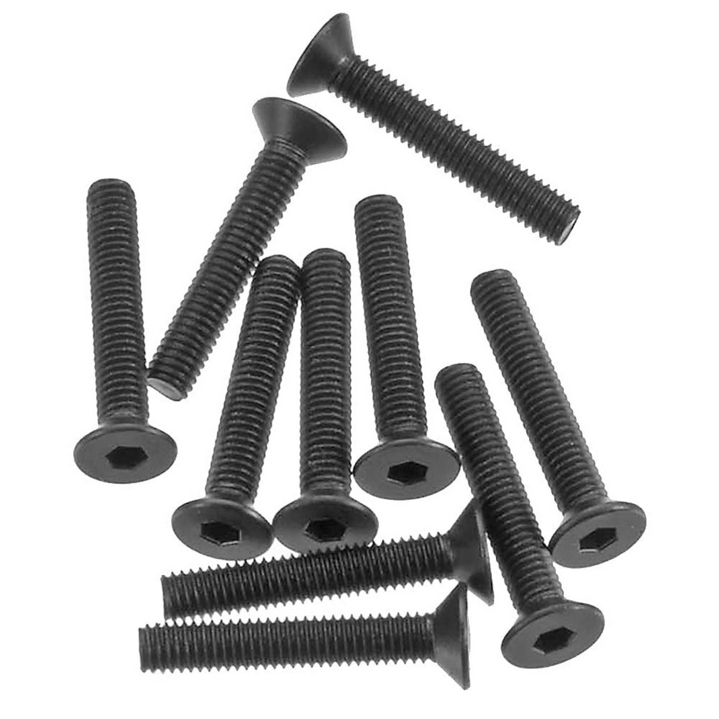 Hex Socket Flat Head M3x18mm Black (10)