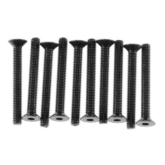 Hex Sckt Flat Head M3x25mm Black Oxide (10)