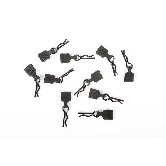 3mm Body Clip w/Tab, Black (10pc)