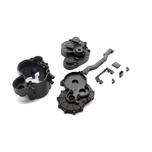 SCX6: 2-Speed Transmission Case/Brace Set