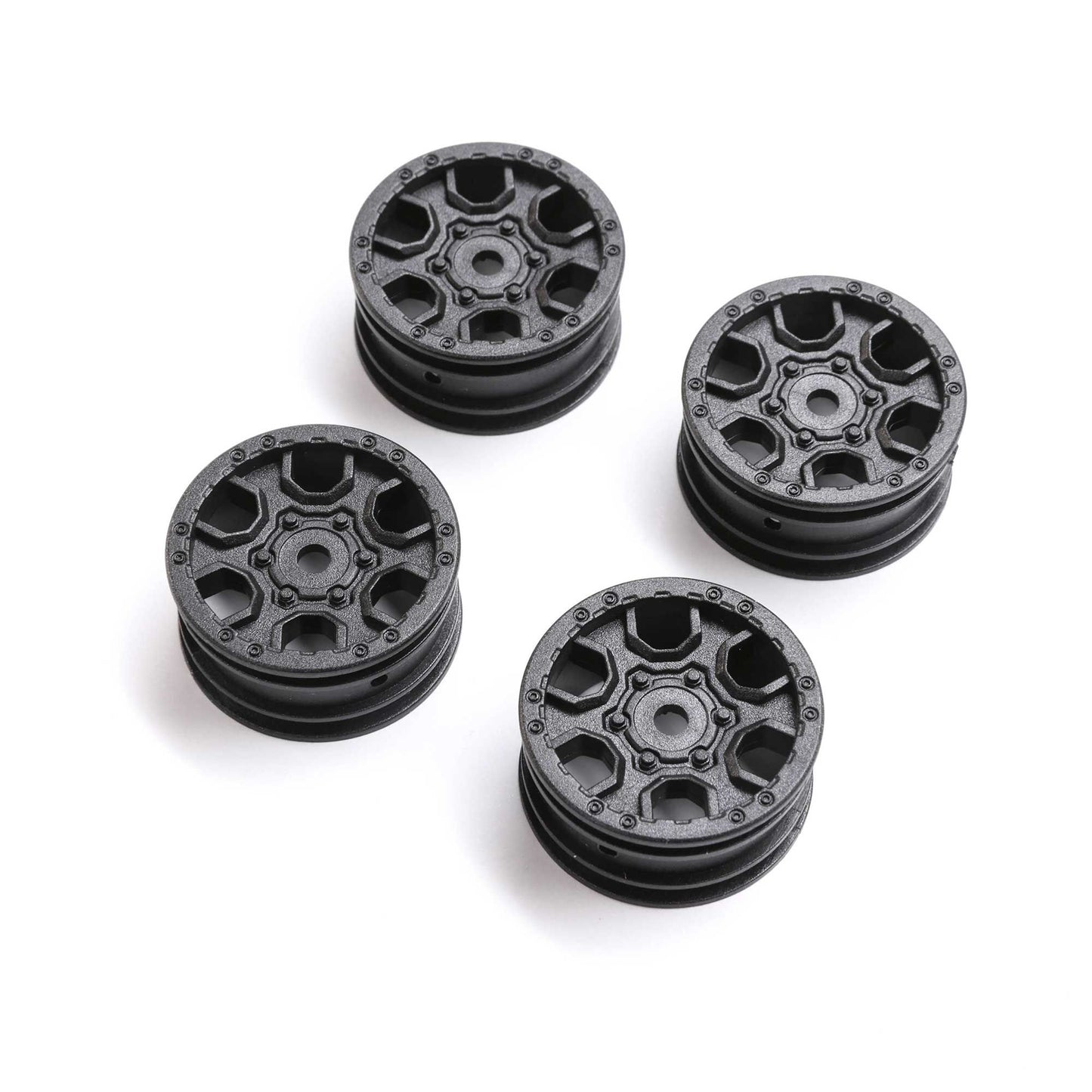 1.0 Ford Bronco Wheel, Black (4): SCX24