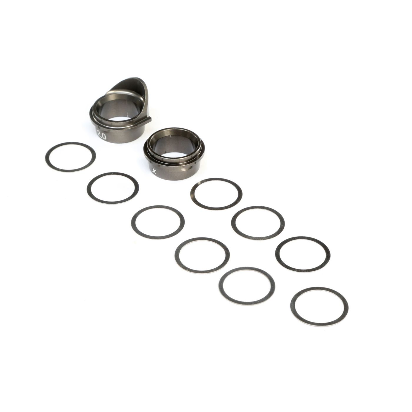 Rear Gearbox Bearing Inserts, Aluminum: 8X