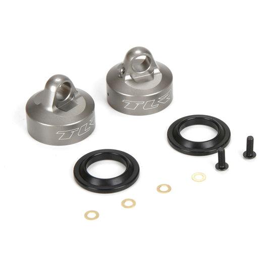 16mm Bleeder Shock Caps, Aluminum (2): 8 & 8T 4.0