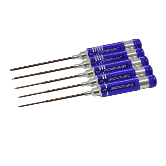 Allen Wrench Set .035;.050;.063;078;093-5 Pcs