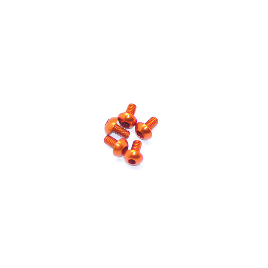 Alu Screw Allen Roundhead M2 x 4 Orange (5)