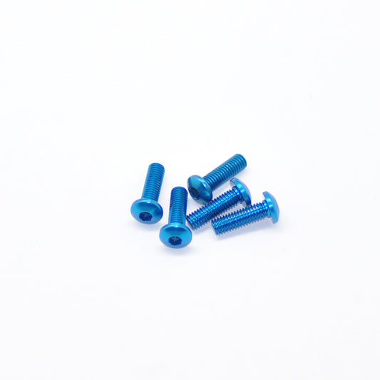 Alu Screw Allen Roundhead M3 x 10 Blue (5)