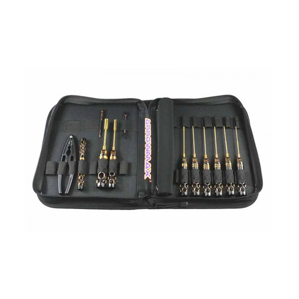 Toolset 1/10 OffRoad 12pcs + Bag Blk Golden