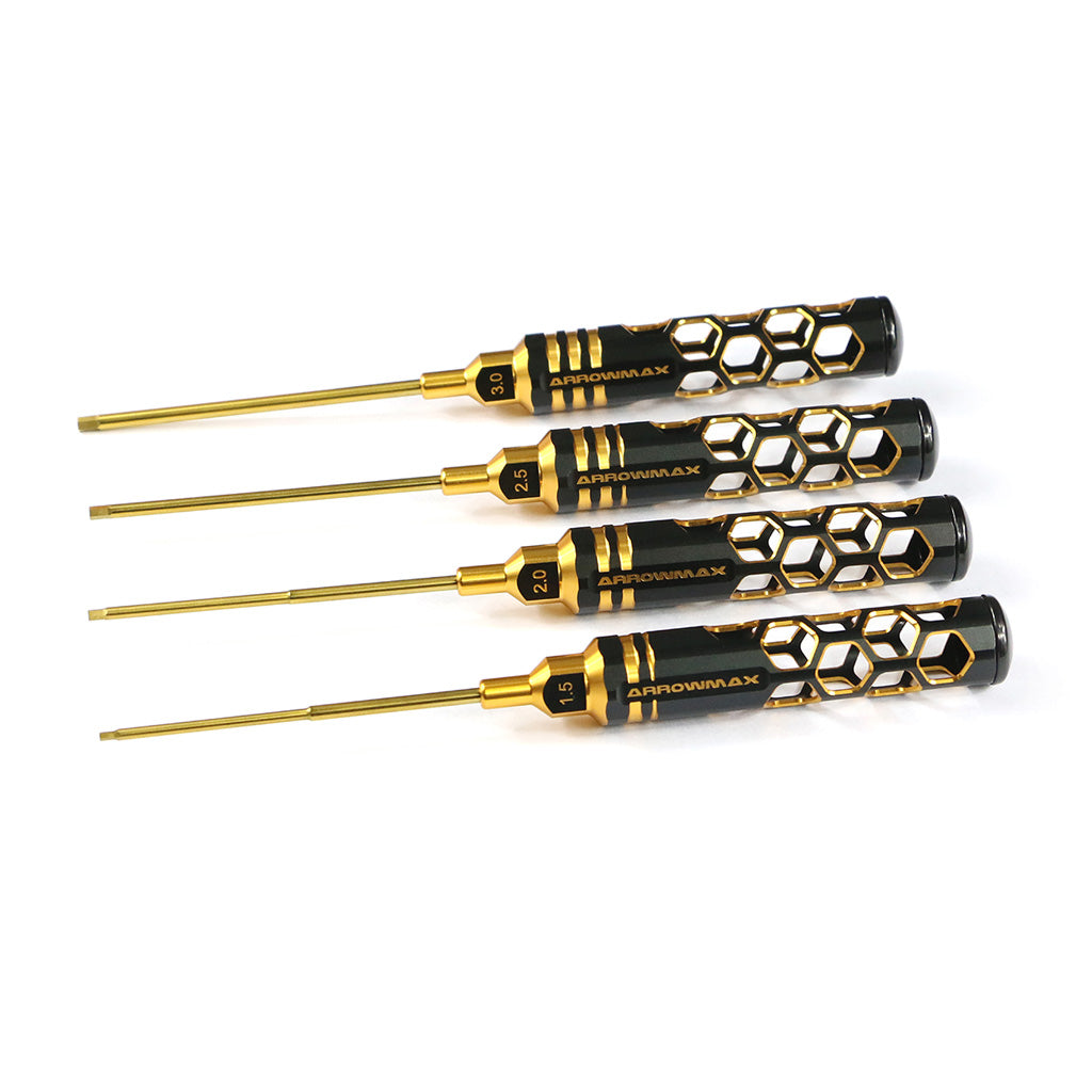 Allen Wrench Set 1.5,2.0,2.5,3.0x100mm Blk Golden