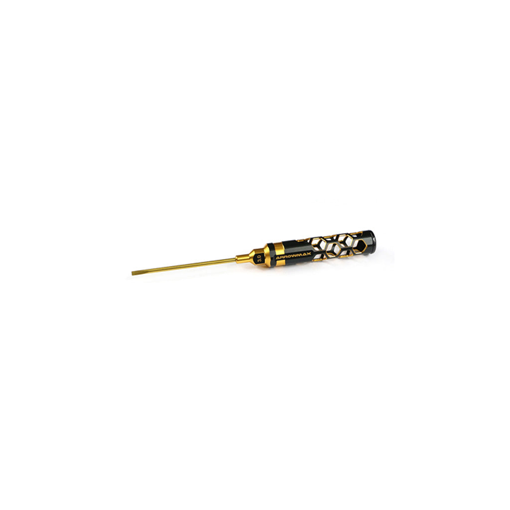 Flat Head Screwdriver 3.0 x 100mm Black Golden