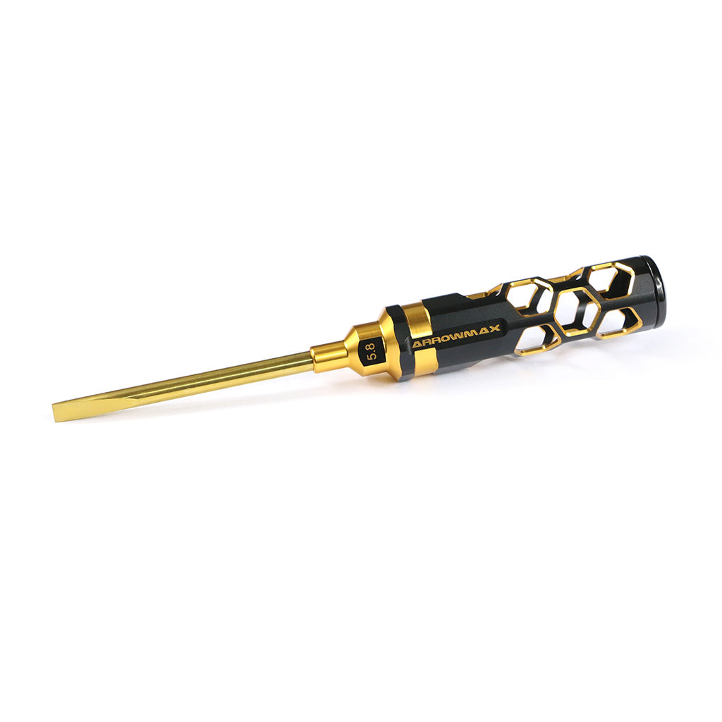 Flat Head Screwdriver 5.8 x 100mm Black Golden