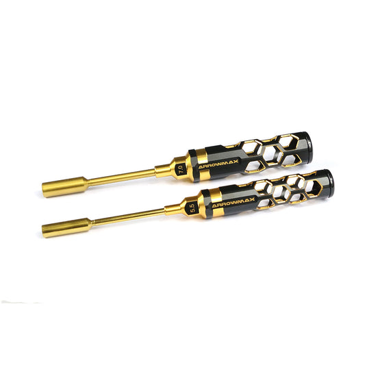 Nut Driver Set 5.5 & 7.0x100mm Black Golden