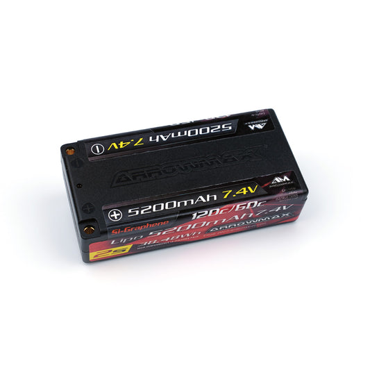 AM Lipo 5200mAh 2S Shorty-7.4V-60/120C Si-Graphene