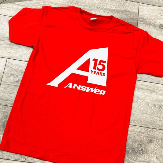 Answer-RC 15 Year Anniversary T-Shirt - Red (Medium)