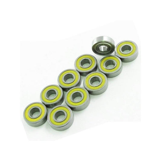 Answer-RC 5*13*4 "SP" Ball Bearings 10pk Rubber Seal. Yellow