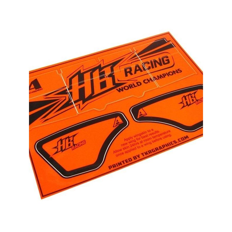 Answer-RC HB Racing Wing Skin - Flourescent Red