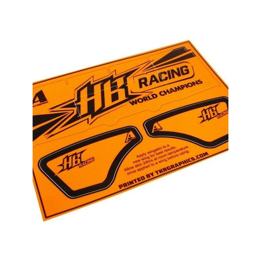 Answer-RC HB Racing Wing Skin - Fluorescent Orange