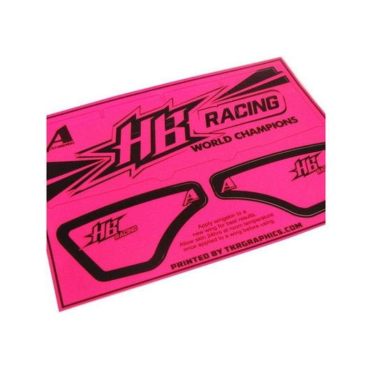 Answer-RC HB Racing Wing Skin - Fluorescent Pink