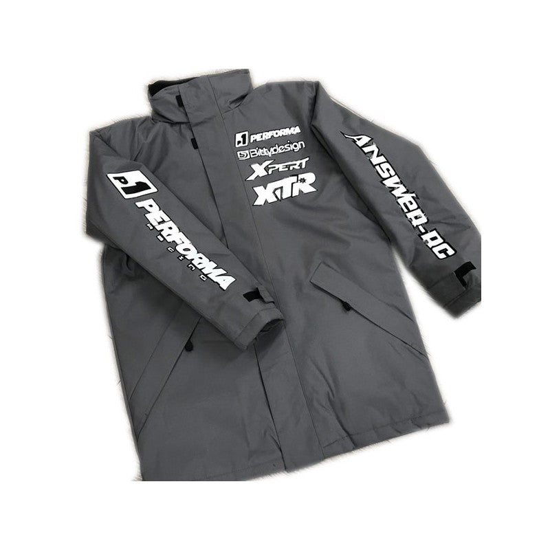 Answer RC HB Racing Winter Coat - GREY - Large 40" Chest