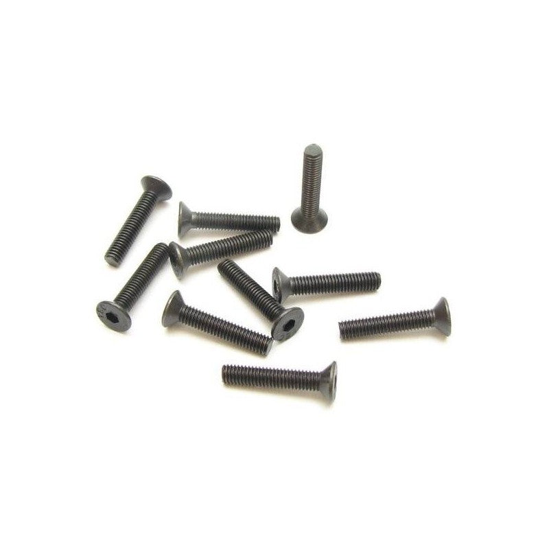 Carbon Steel Counter Sunk Screws M3x15mm 10pcs