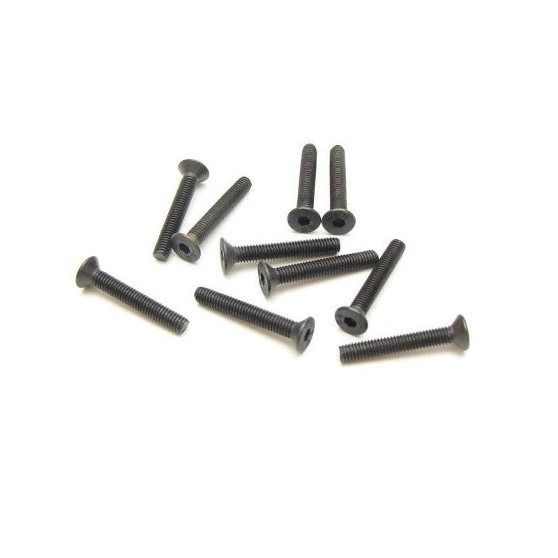 Carbon Steel Counter Sunk Screws M3x20mm 10pcs