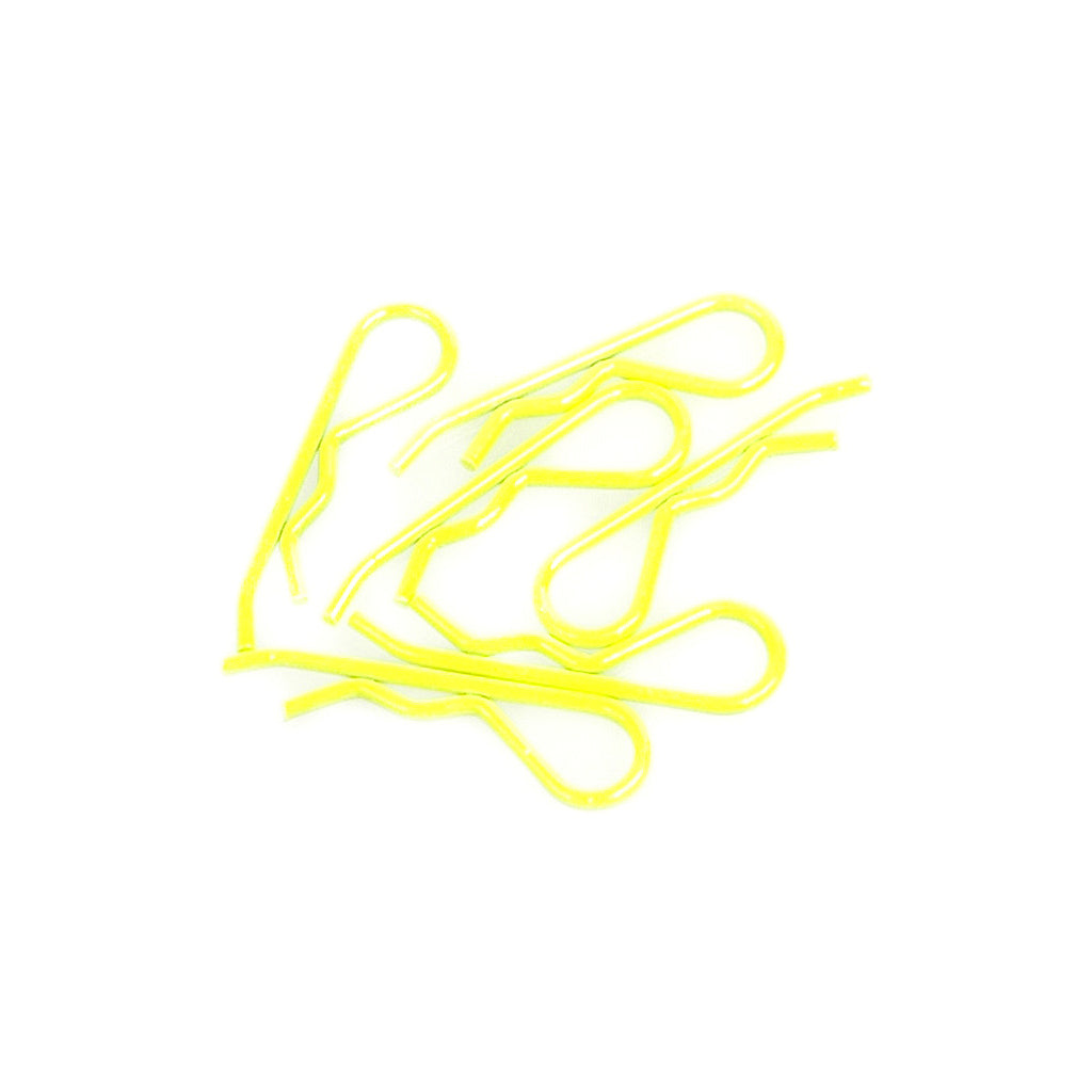 Body Clip 1/8 - Fluorescent Yellow (6)