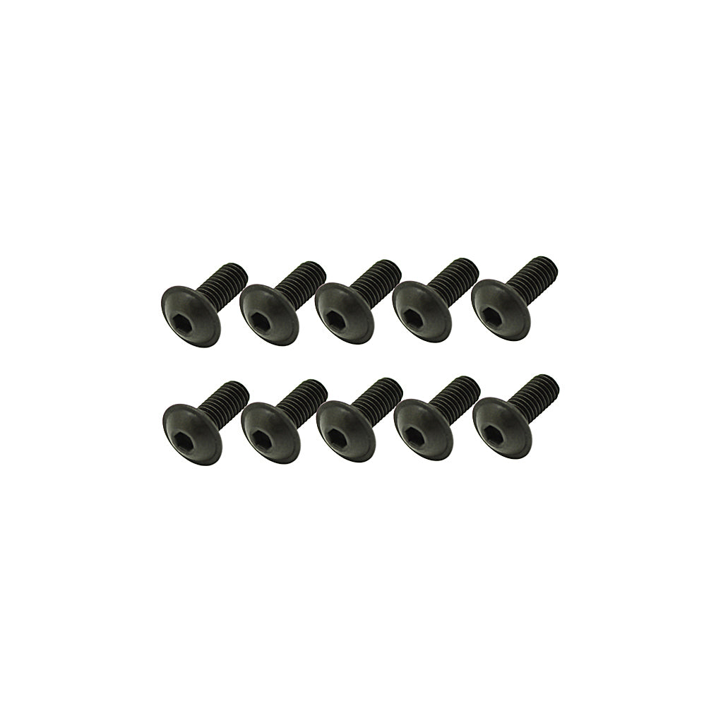 Steel Fl Caphead Hex Screws M5 x 12 pk10