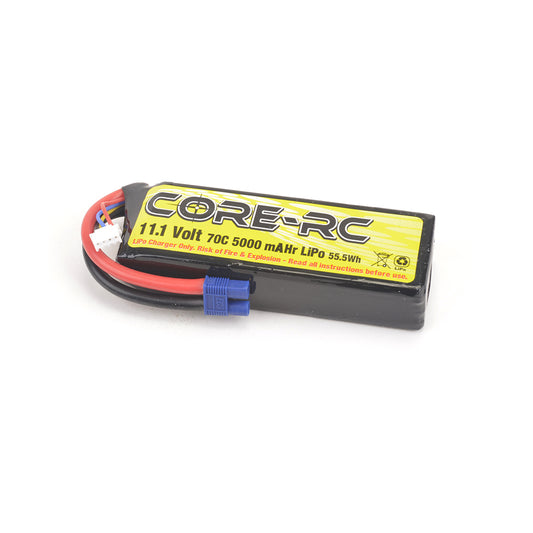 CORE RC 5000mAh 11.1V 3S 70C S/C LP LiPo EC3