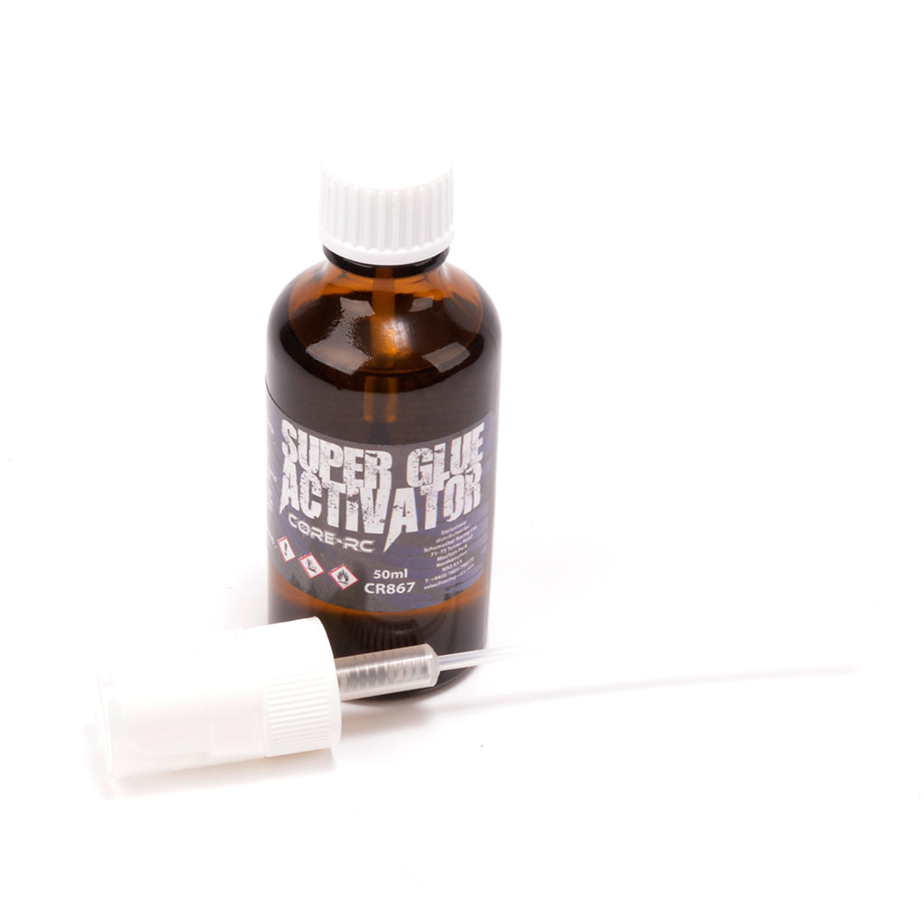 Super Glue Activator 50ml - Glass Bottle +Atomiser