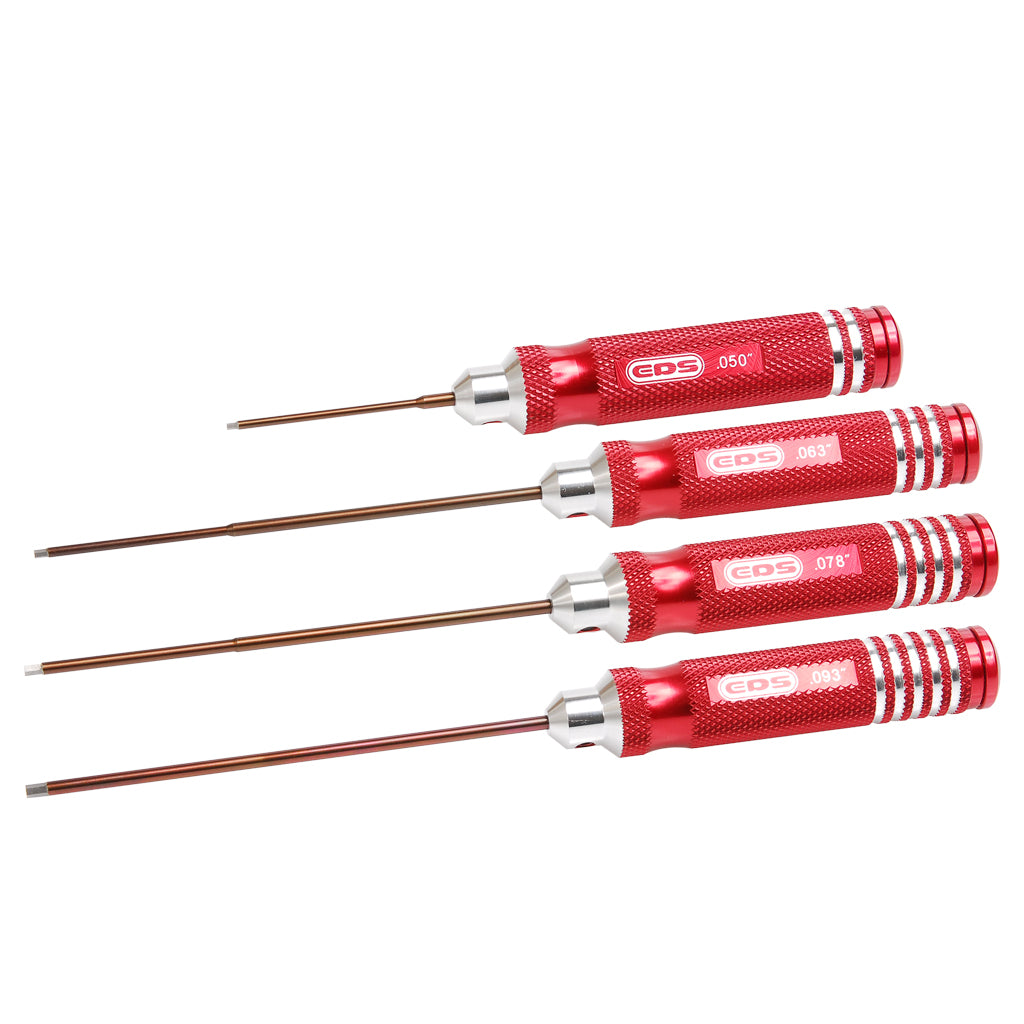 Hex Driver Set .050x60mm; 063;078;093x120mm - 4Pcs