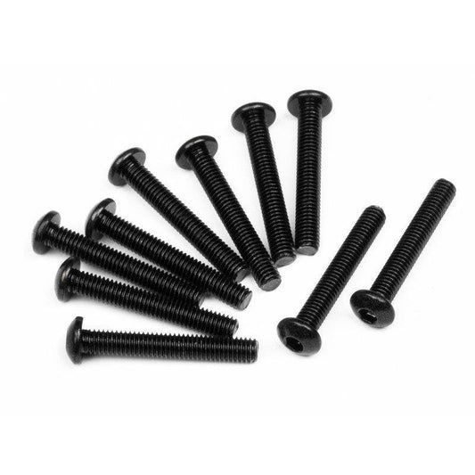 HB RACING Button Head Screw M3x20mm Hex Socket - 10pcs