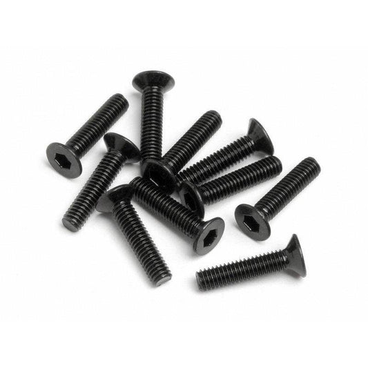 HB RACING Flat Head Screw M2.5x12mm Hexsocket - 10pcs