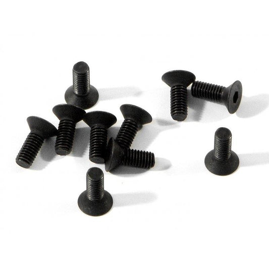 HB RACING Flat Head Screw M3x8mm Hex Socket - 10pcs