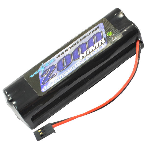 Voltz TX 9.6V 2000Mah NiMH Square Battery Pack W/Futaba Connector