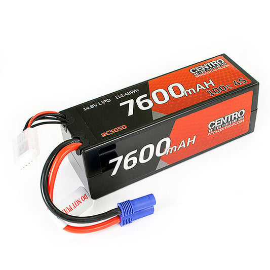 CENTRO 4S 7600MAH 14.8V 100C HARDCASE LIPO BATTERY EC5