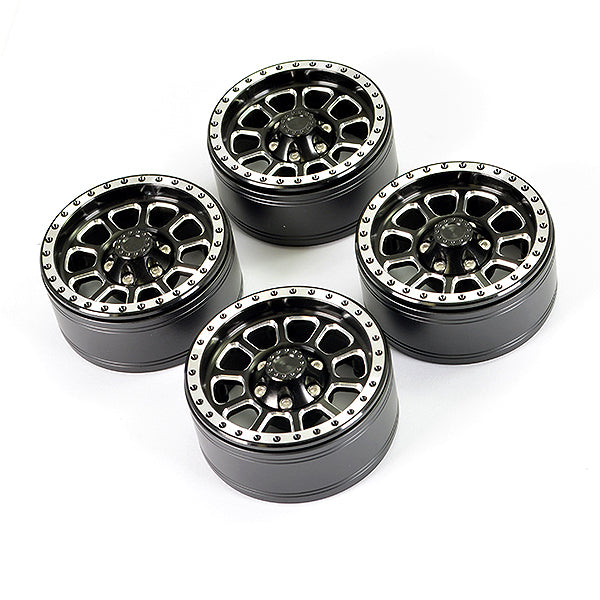 FASTRAX ALUMINUM BEADLOCK TEN 1.9" WHEELS - BLACK (4PC)