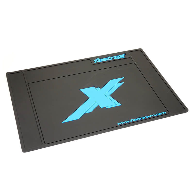 Fastrax Medium Rubber Pit Mat - Black 62cm X 42cm