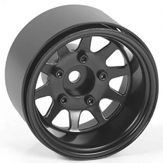 RC4WD DEEP DISH WAGON 1.55" ST AMPED STEEL BEADLOCK WHEELS (BLACK)