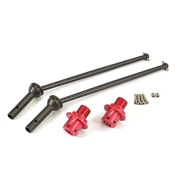 FASTRAX ARRMA KRATON 6S CVD FRONT DRIVESHAFTS +13MM HUBS