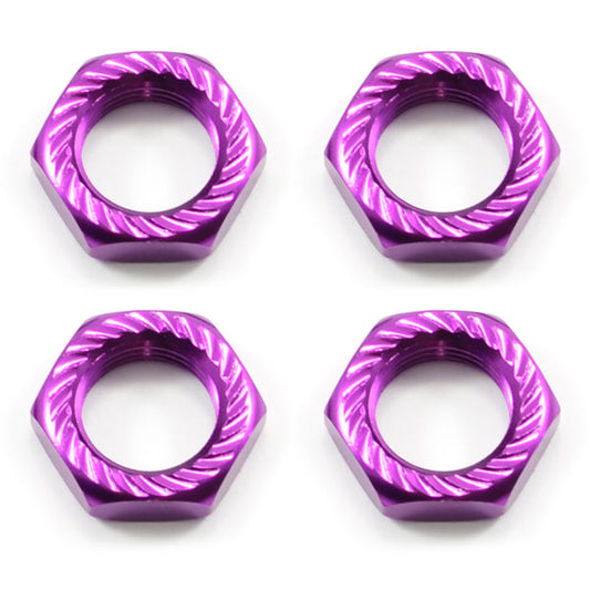 Fastrax 17mm X 1.0 Purple Serrated Wheel Nuts (4Pcs)