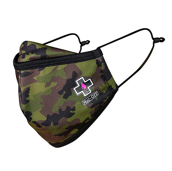 MUC-OFF REUSEABLE FACE MASK WOODLAND CAMO - LARGE